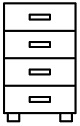armoire de classement 4 tiroirs 